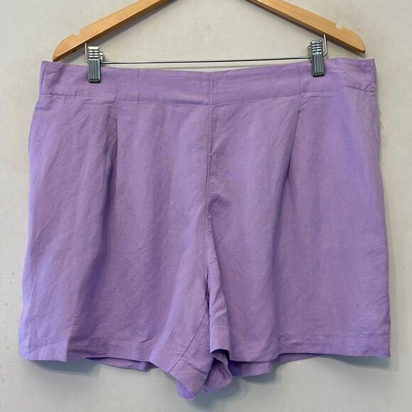 Loft lilac linen shorts Size XL New - Picture 1 of 7
